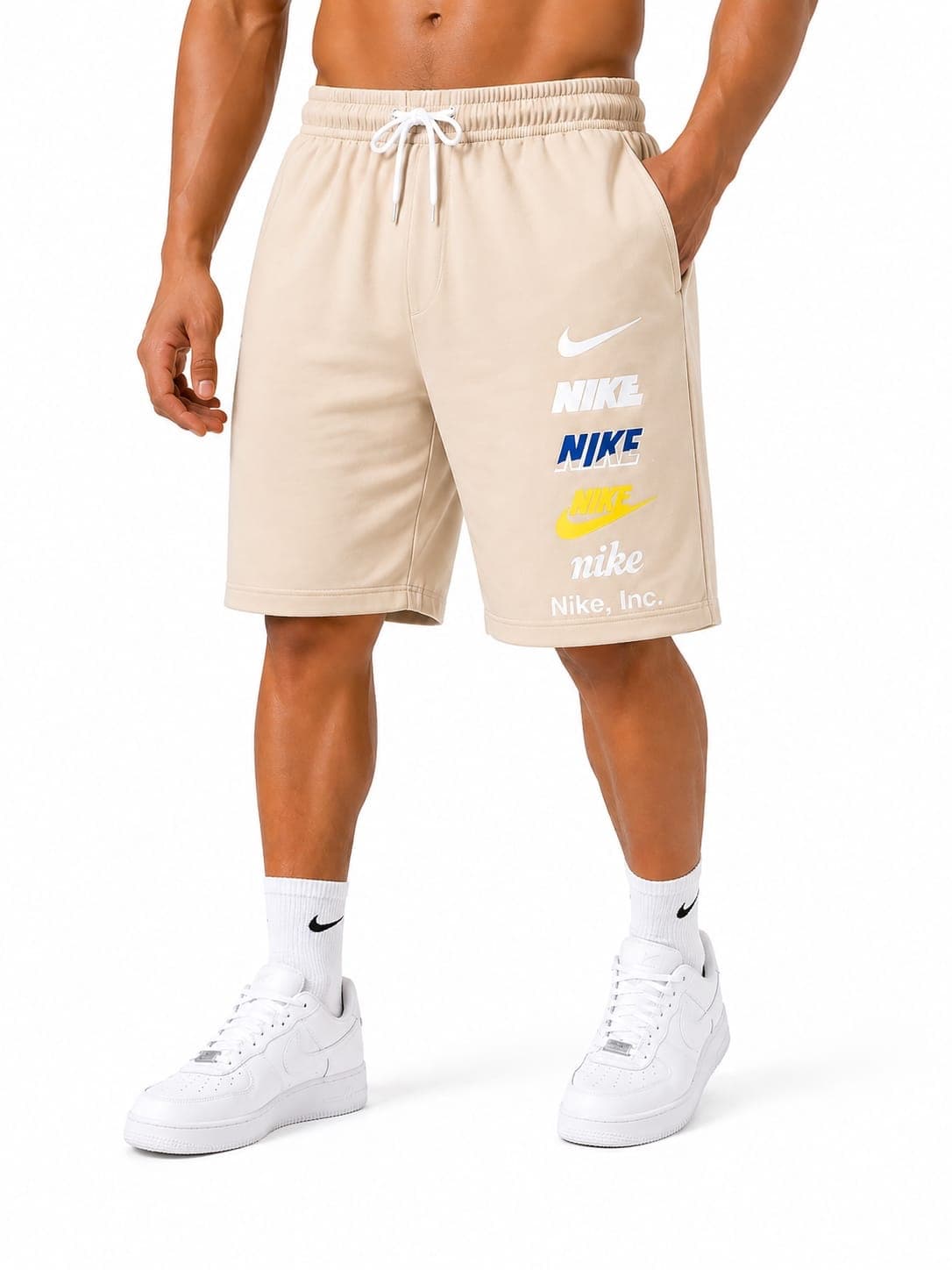 Pantalonetas Nike hombre detalle tela — material transpirable ideal para fútbol, gimnasio y uso casual Colombia