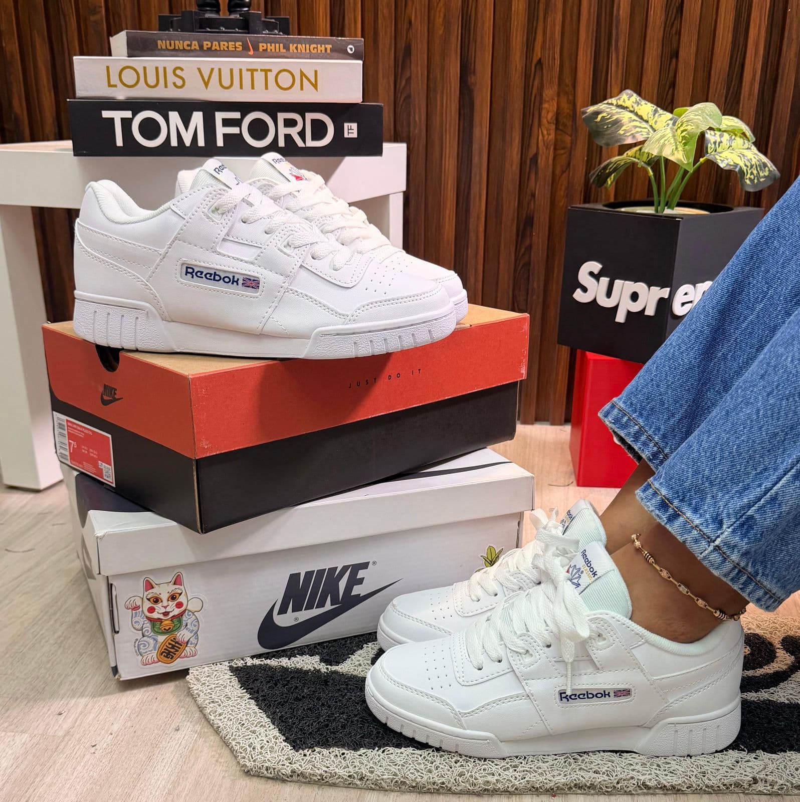 Zapatillas Reebok Workout Plus par completo blanco al por mayor Colombia 2026 - tenis clasicos Kikluxe Triple AAA precio mayorista 115000 COP envios 24-48h