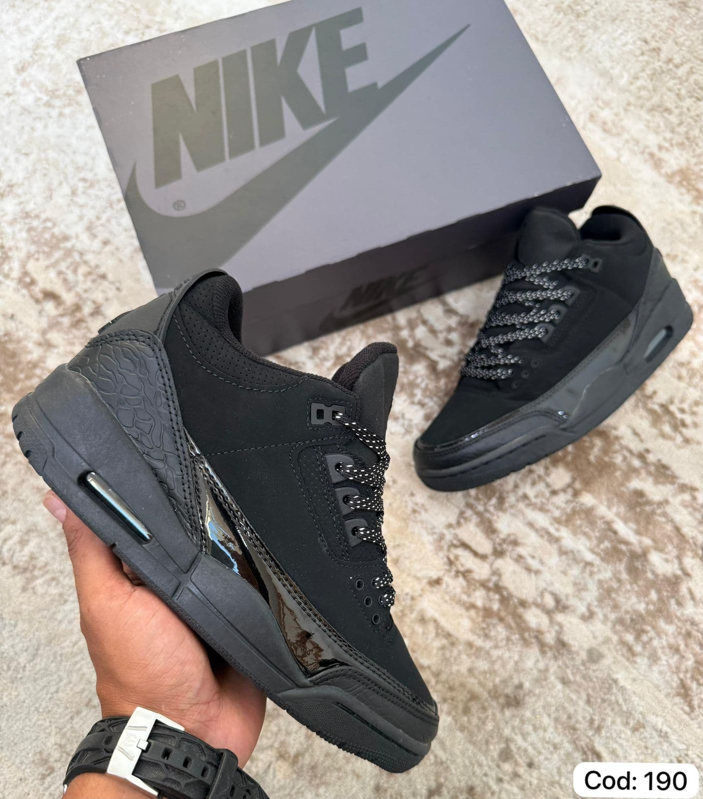 Jordan Retro 3 al por mayor Colombia 2026 — tenis sneaker triple AAA hombre mujer desde $112.000 COP. Kikluxe distribuidor mayorista 12 ciudades envíos 24-48h sin mínimo dropshipping real